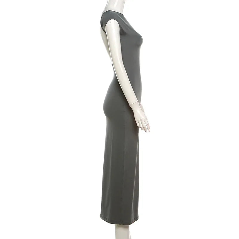 Signature Knit Long Dress Slim Fit Spring 2024