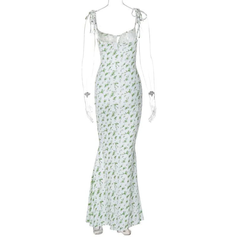 Hugcitar Floral Print Ankle Length Bodycon Long