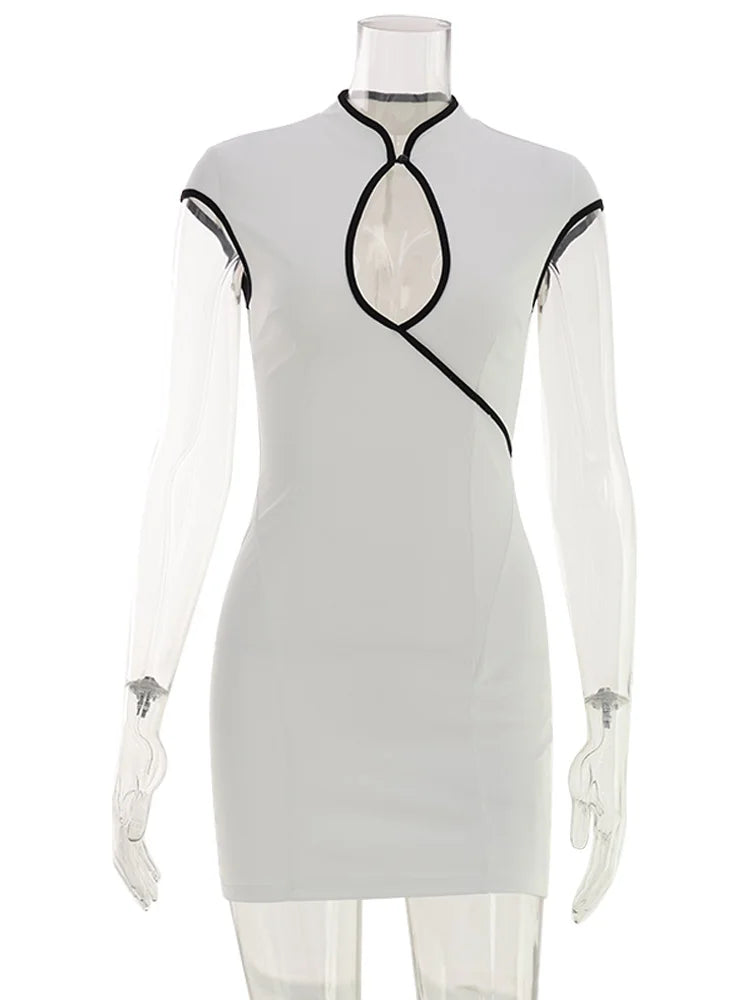 Strut In Style Huhugirl Color Block Knit Bodycon