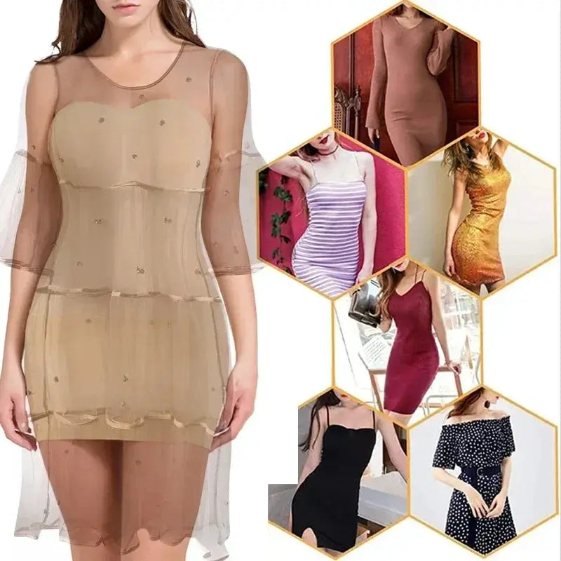 Off Shoulder Compression Body Shaper Dress For Women