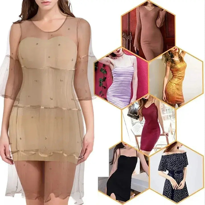Off Shoulder Compression Body Shaper Dress For Women