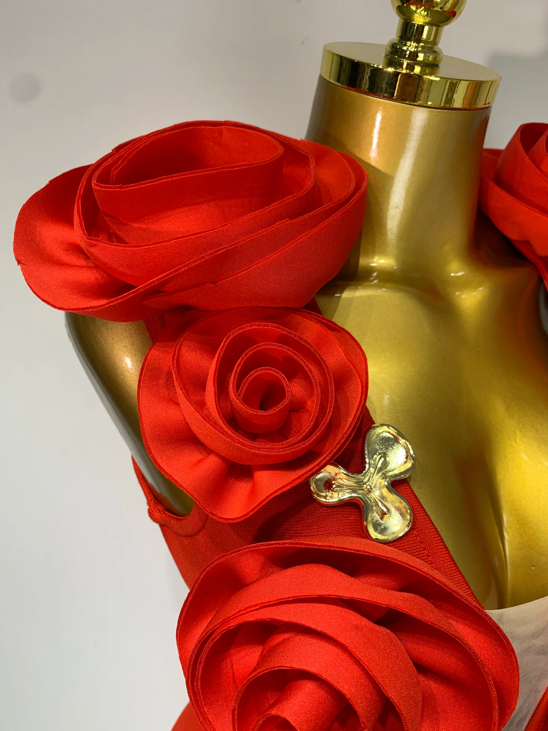 Luxury 3D Floral Bandage Dress For Stunning