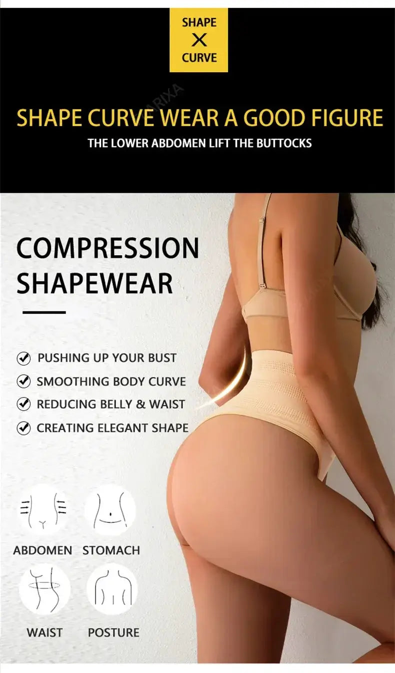 Flarixa Tummy Control Panties High Waist Belly Shaper
