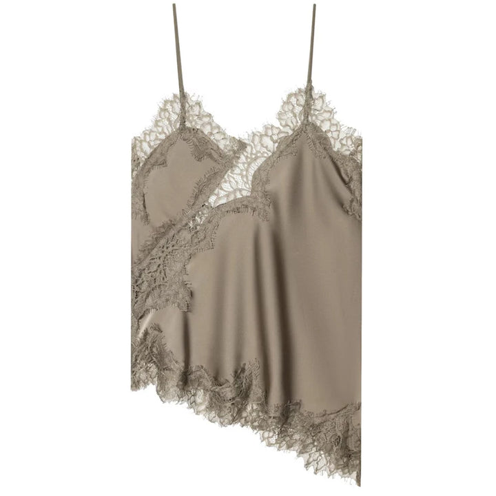 HXAO Asymmetrical Slip Top Women Summer 2025 Y2K Tanks &amp; Camis Lace Black Off Shoulder Top Elegant Sleeveless Backless Camisole