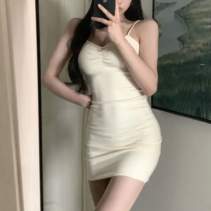Womens Suspender Dress Sleeveless Bodycon Party