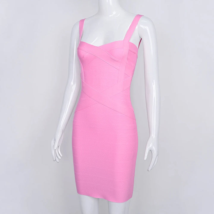 Beaukey Royal Blue Knit Bandage Dress Signature
