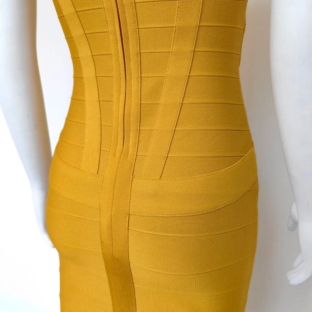 Beaukey Royal Blue Knit Bandage Dress Signature