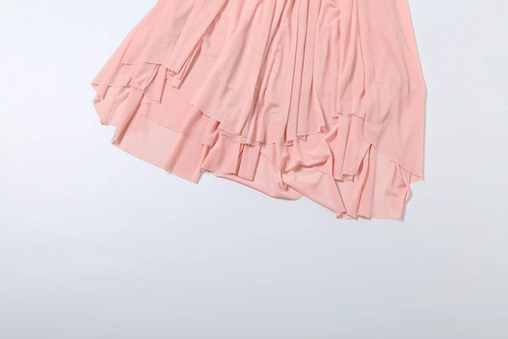 Y2K Mini Dress Tiered Backless Elegant Style