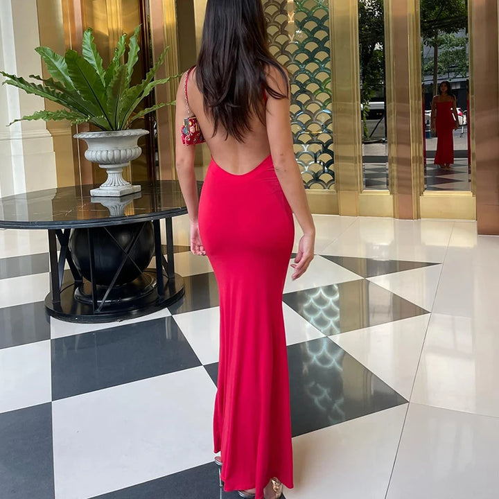 Lux Y2K Knit Maxi Dress Premium Fit
