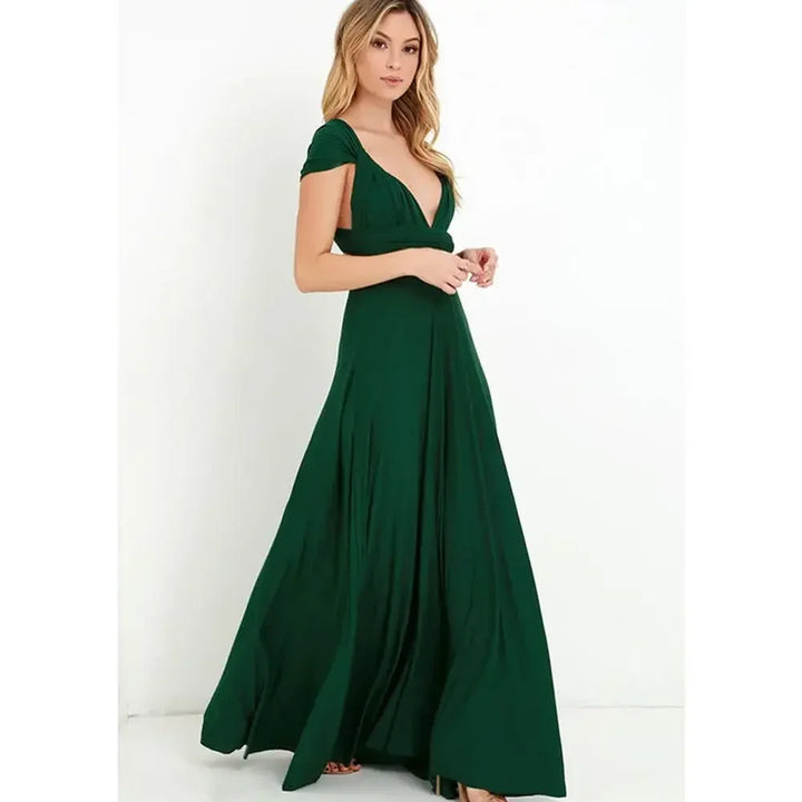 Sexy V Neck Maxi Dress With Straps For Summer Party