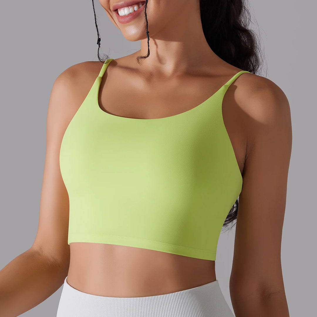 Women Yoga Bra Sports Underwear Soft Running Quick DryTank Top Fitness Gym Padded Bralette Shockproof Bra Beautiful Back