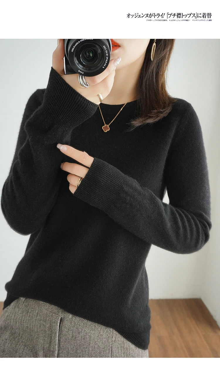 Exclusive Women 100 Pure Cashmere Crew Neck