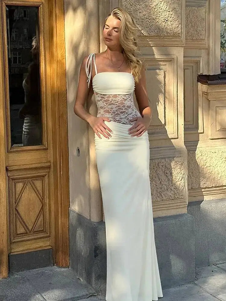 Elegant Backless Spaghetti Strap Party Dress