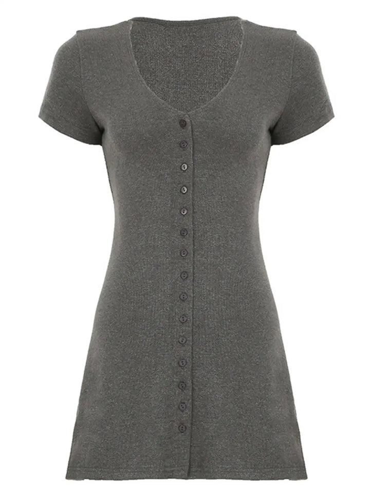 Luxury Black V Neck Mini Dress For Elegant