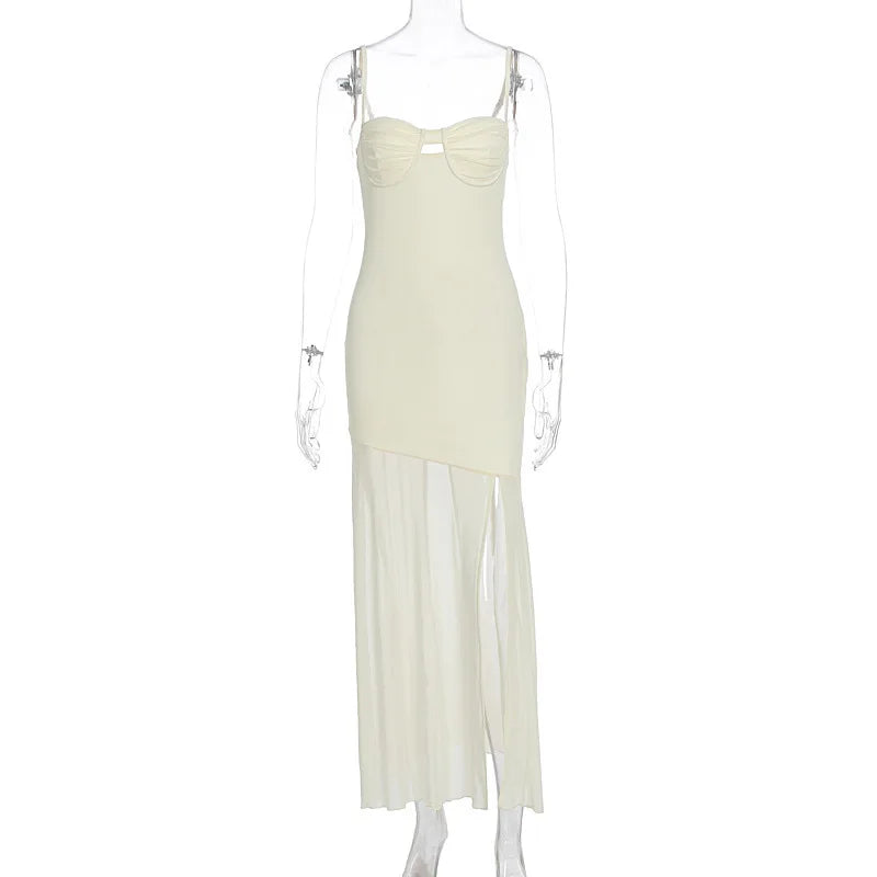 Elegant Backless Spaghetti Strap Party Dress
