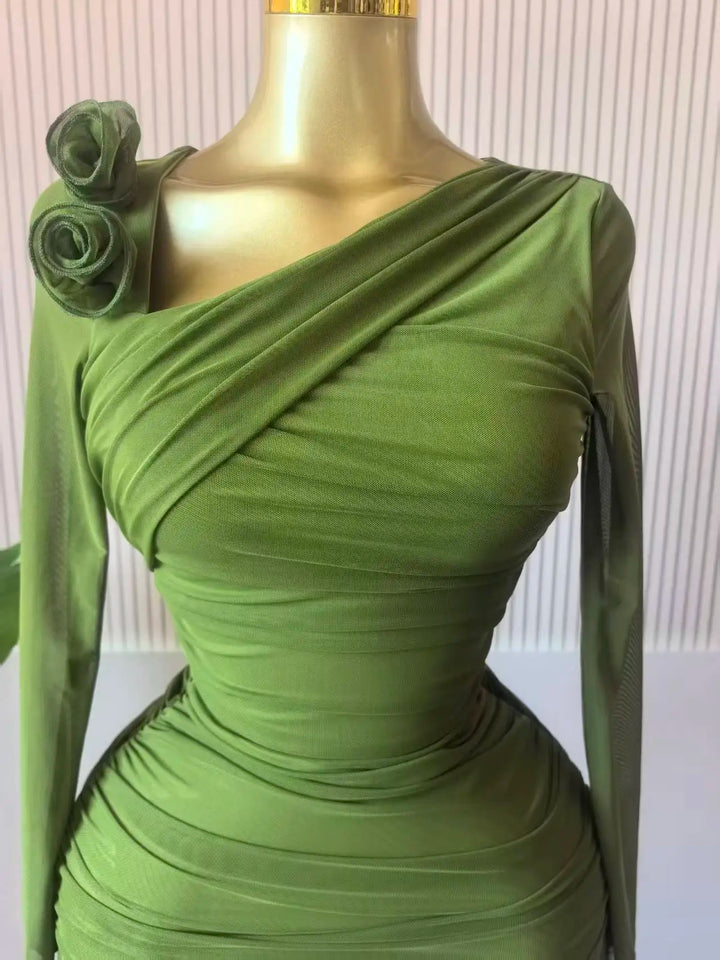 Signature Floral Ruched Midi Dress With Elegant