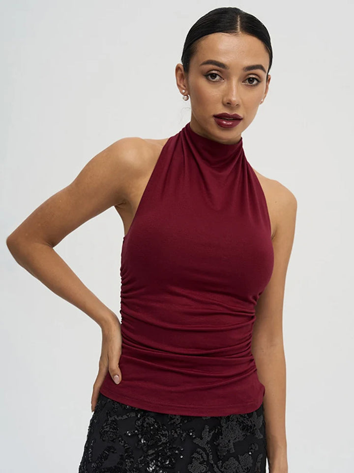 Sexy Backless Pure Color Summer New Women&