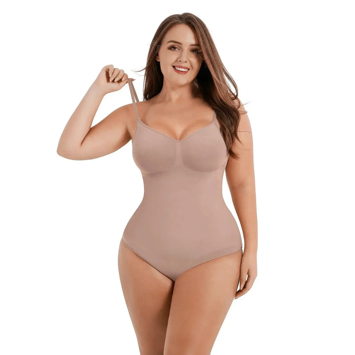 Seamless Thong Bodysuit for Women Slimming Shapewear