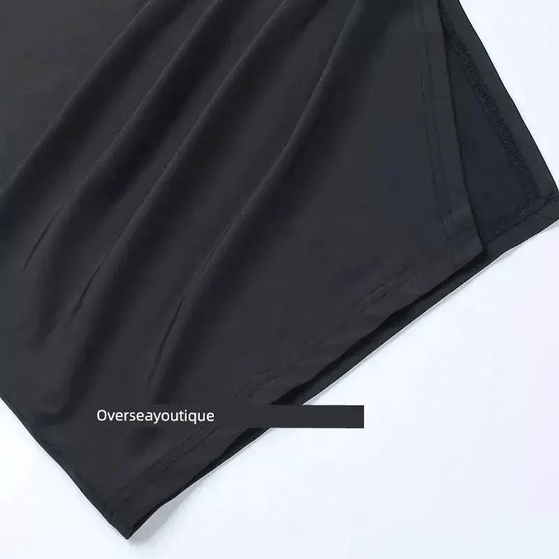 Split Spy Girl Strap Dress V Neck Lace Trim Slim Fit Slit - OurLum.com