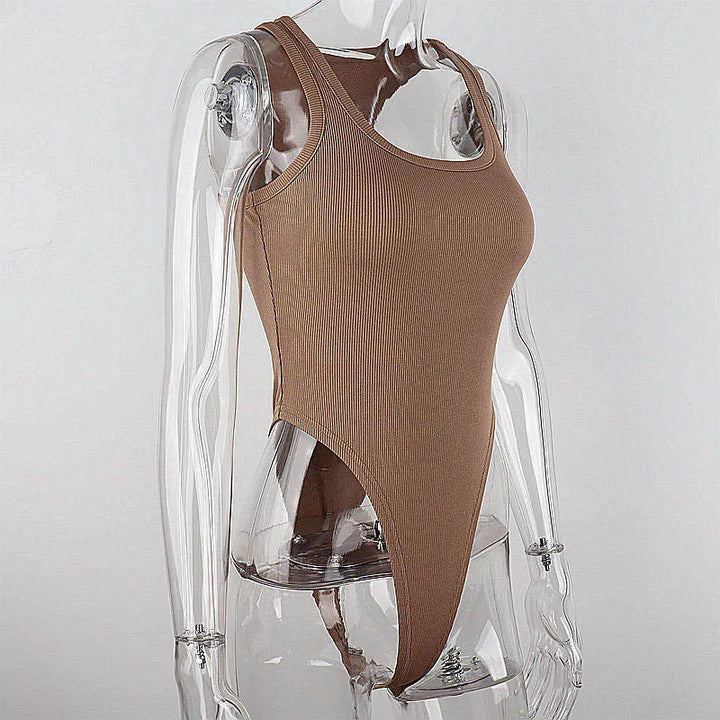 Stylish Summer Knit Bodycon Sleeveless Bodysuit