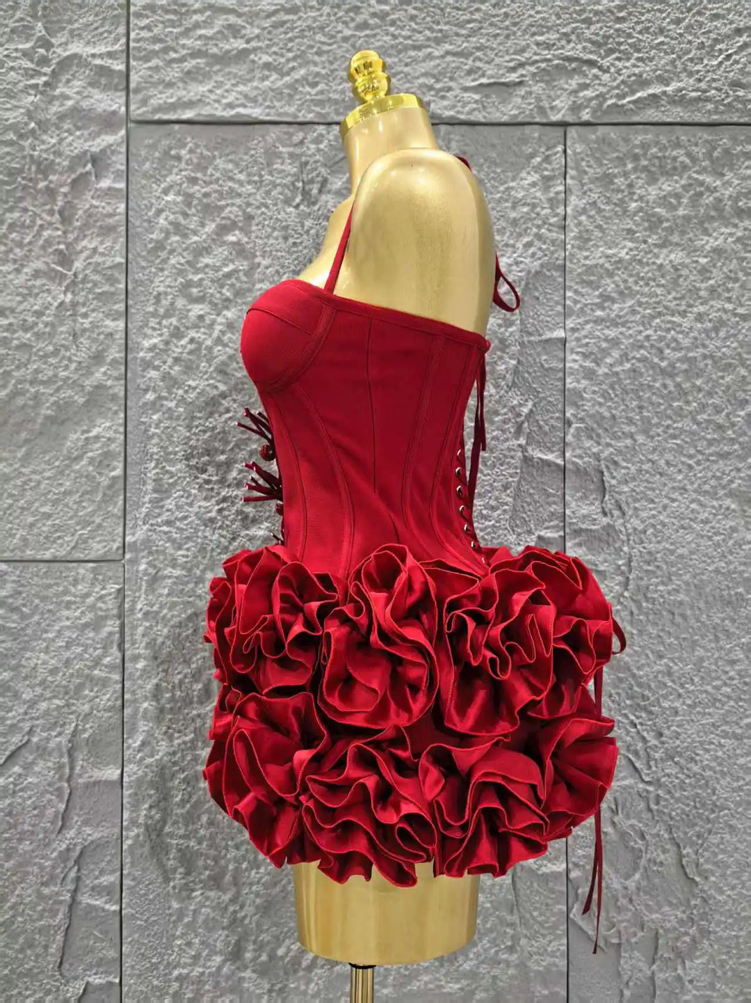 Women Strapless Christmas Two Piece Bodycon Dress