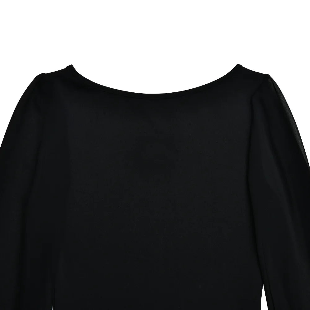 BornToGirl Slim Cotton Mesh Bodysuit Atelier Edit