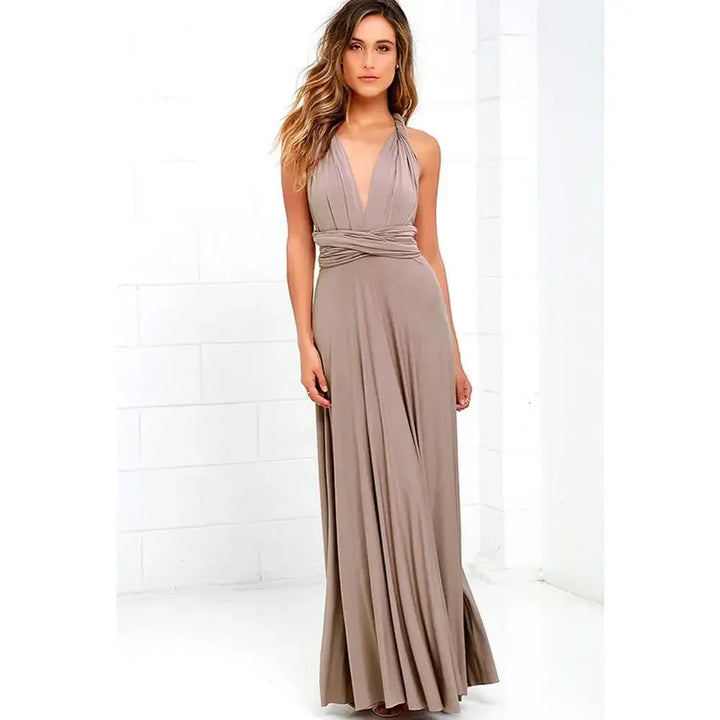 Sexy V Neck Maxi Dress With Straps For Summer Party