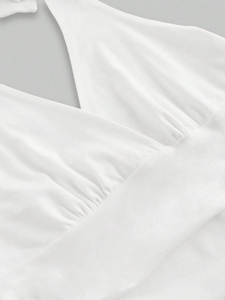 Soft Stretch Ruched Crop Top In Exclusive Fit
