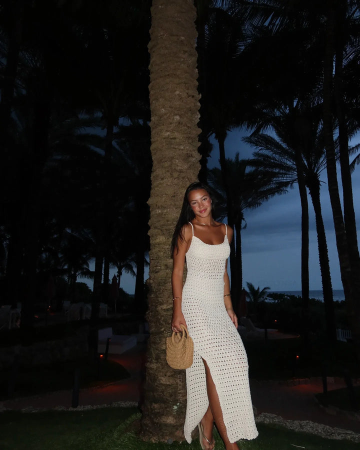 Luxury Edolynsa Knit Resort Maxi Dress With