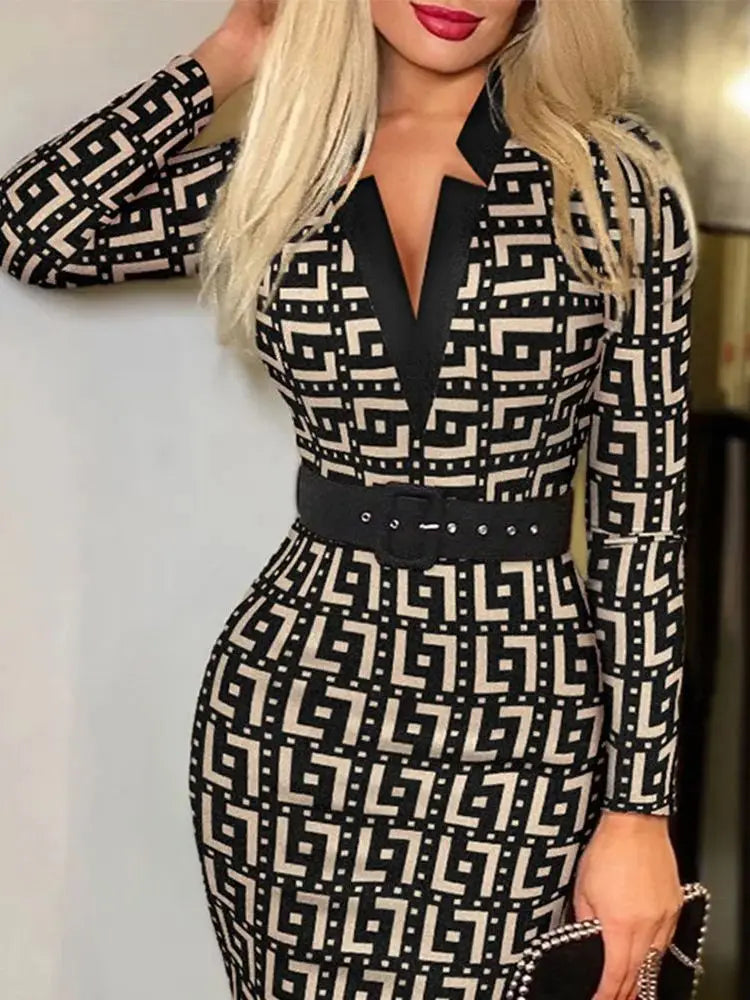 Signature Premium Knit V Neck Midi Dress