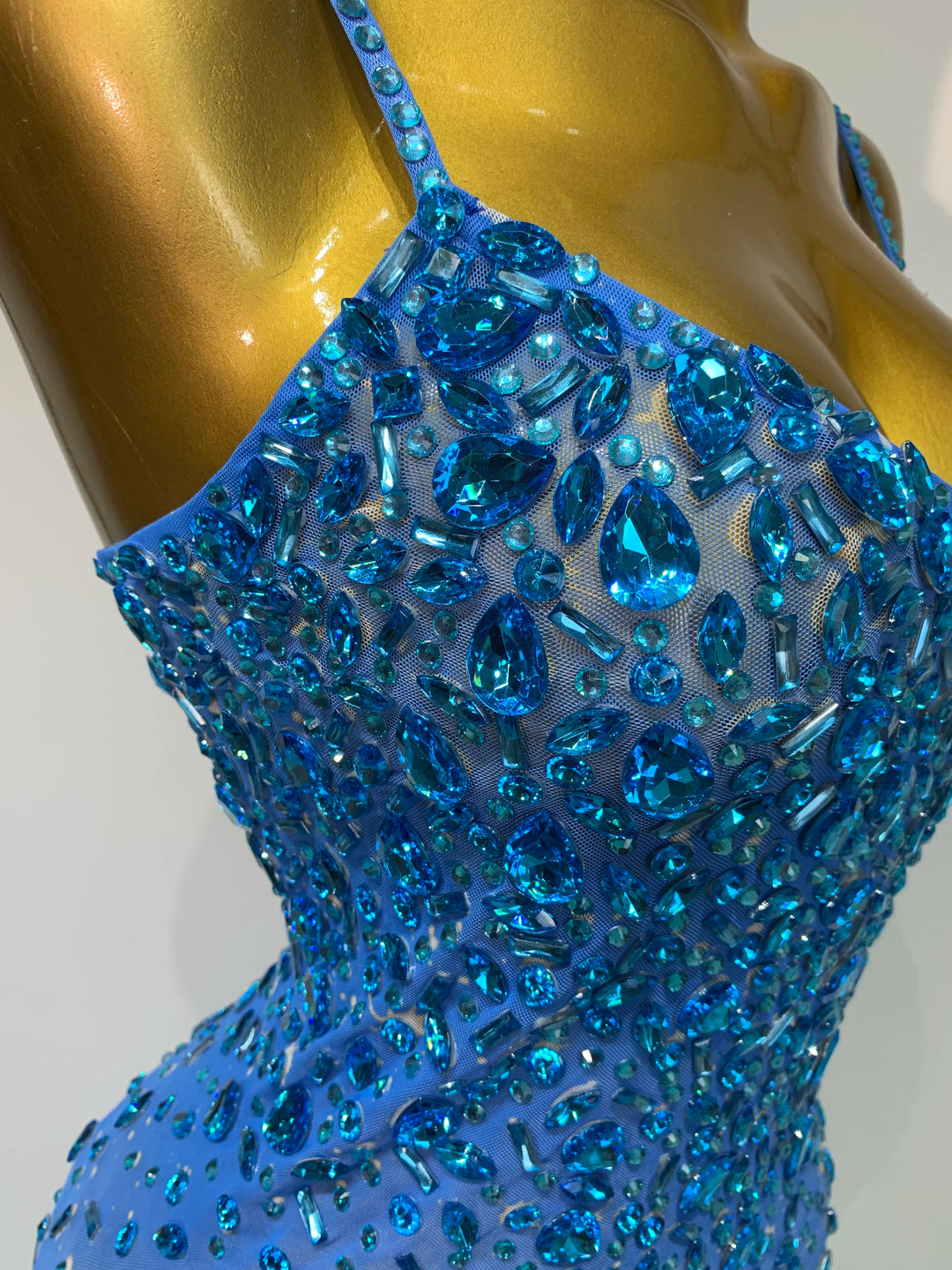 Kormanly Rhinestone Mesh Evening Gown Exclusive