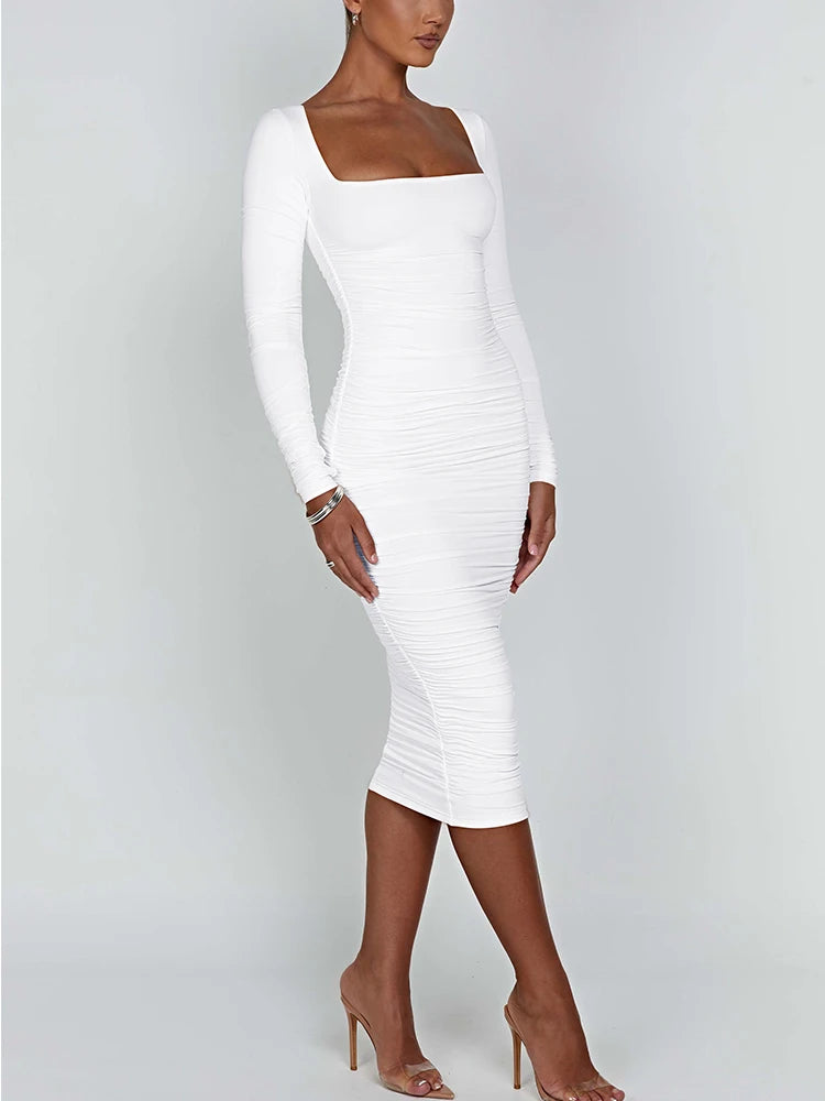 Luxury Knit Evening Dress Tea Length Exclusive