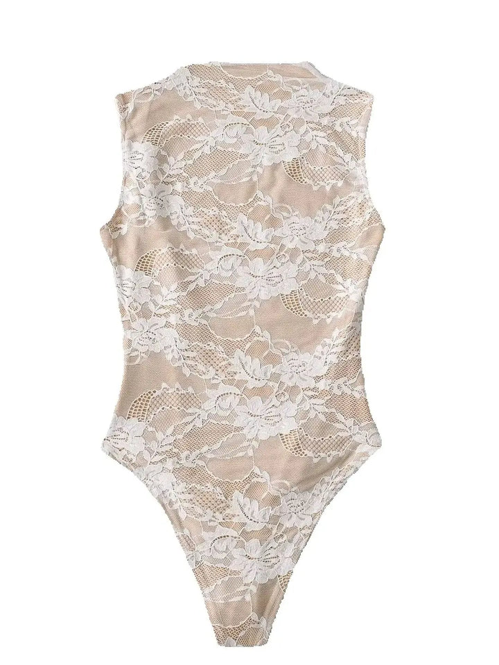 Elegant Lace Bodysuit Jumpsuit Women Summer