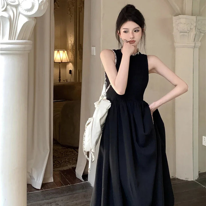 Elegant Sleeveless Summer Long Dress For Comfortable Daily Wear