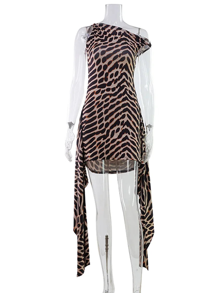 Slash Neck Sleeveless Bodycon Dress With Ribbon