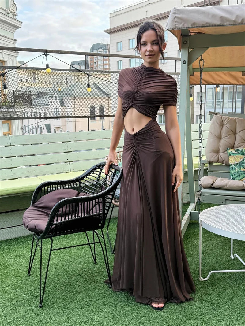 Premium Hollow A-line Evening Dress With Tailored