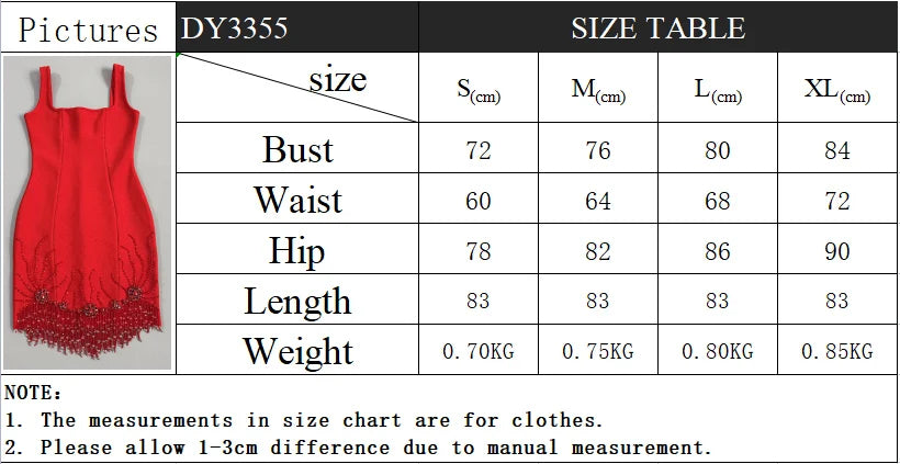 Luxury Beaded Sleeveless Bandage Dress For Women