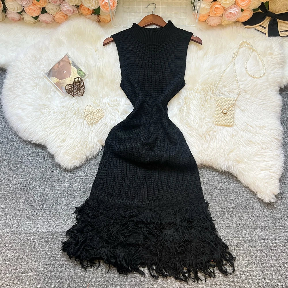 YuooMuoo Openwork Bodycon Sleeveless Party Dress