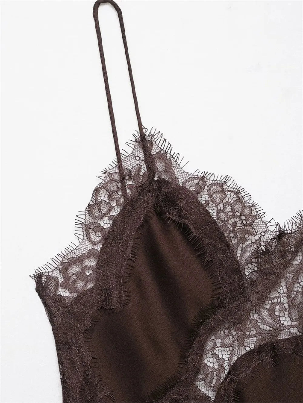 V Neck Asymmetrical Lace Camisole For A Chic