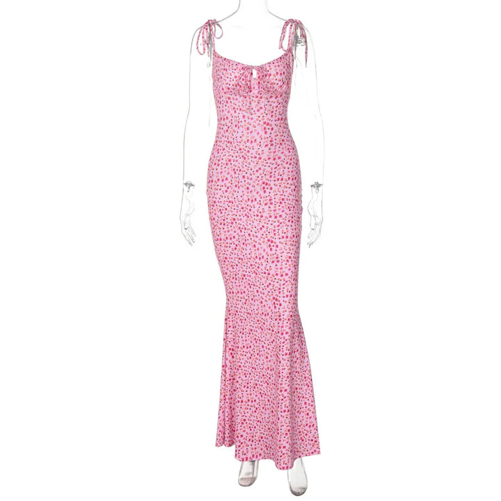 Hugcitar Floral Print Ankle Length Bodycon Long