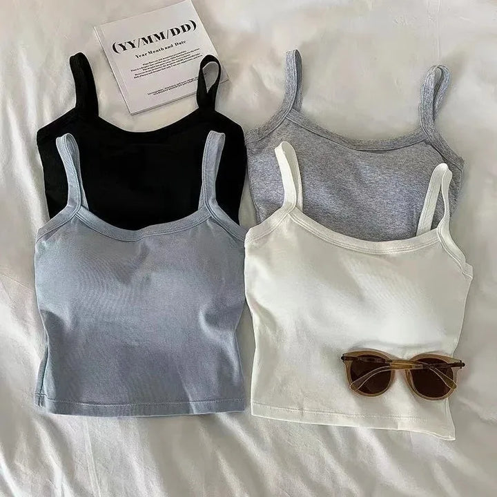 Crop Top Women Sexy Sleeveless Tops Fashion Female Underwear Lady&
