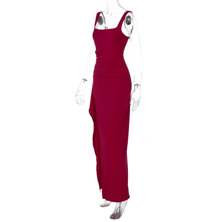 Elegant Stretchy Spring 2025 Knit Maxi Dress