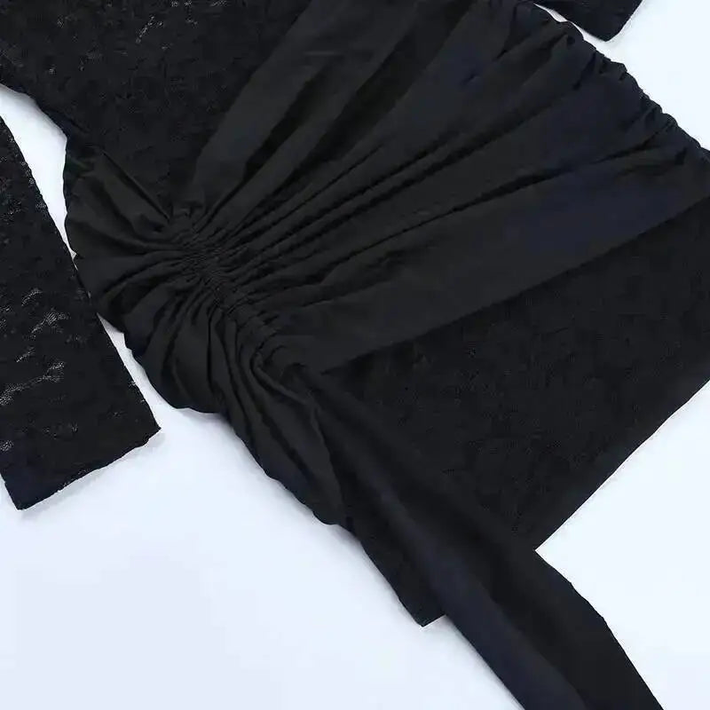 Elegant Lace Mini Dress Exclusive Tailored Off