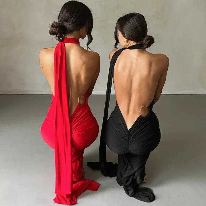 Todoblack Neon Y2K Signature Bodycon Maxi Dress
