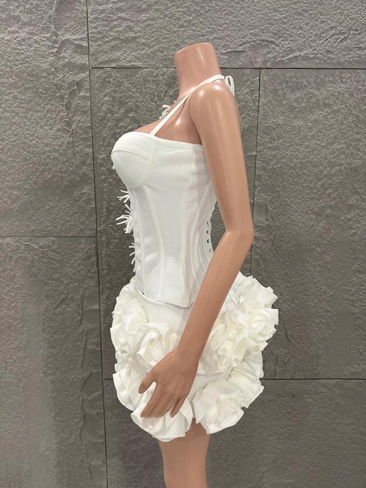 Signature Red Rose Floral Strapless Bandage