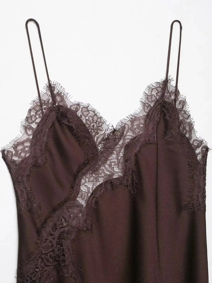 V Neck Asymmetrical Lace Camisole For A Chic