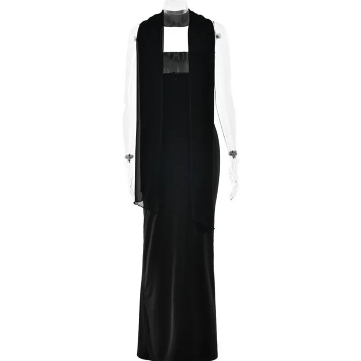 Mozision Premium Off Shoulder Backless Maxi