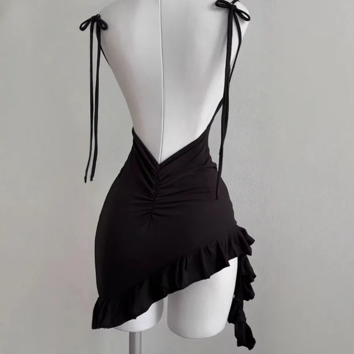 Sexy Backless Black Bodycon Dress For Women