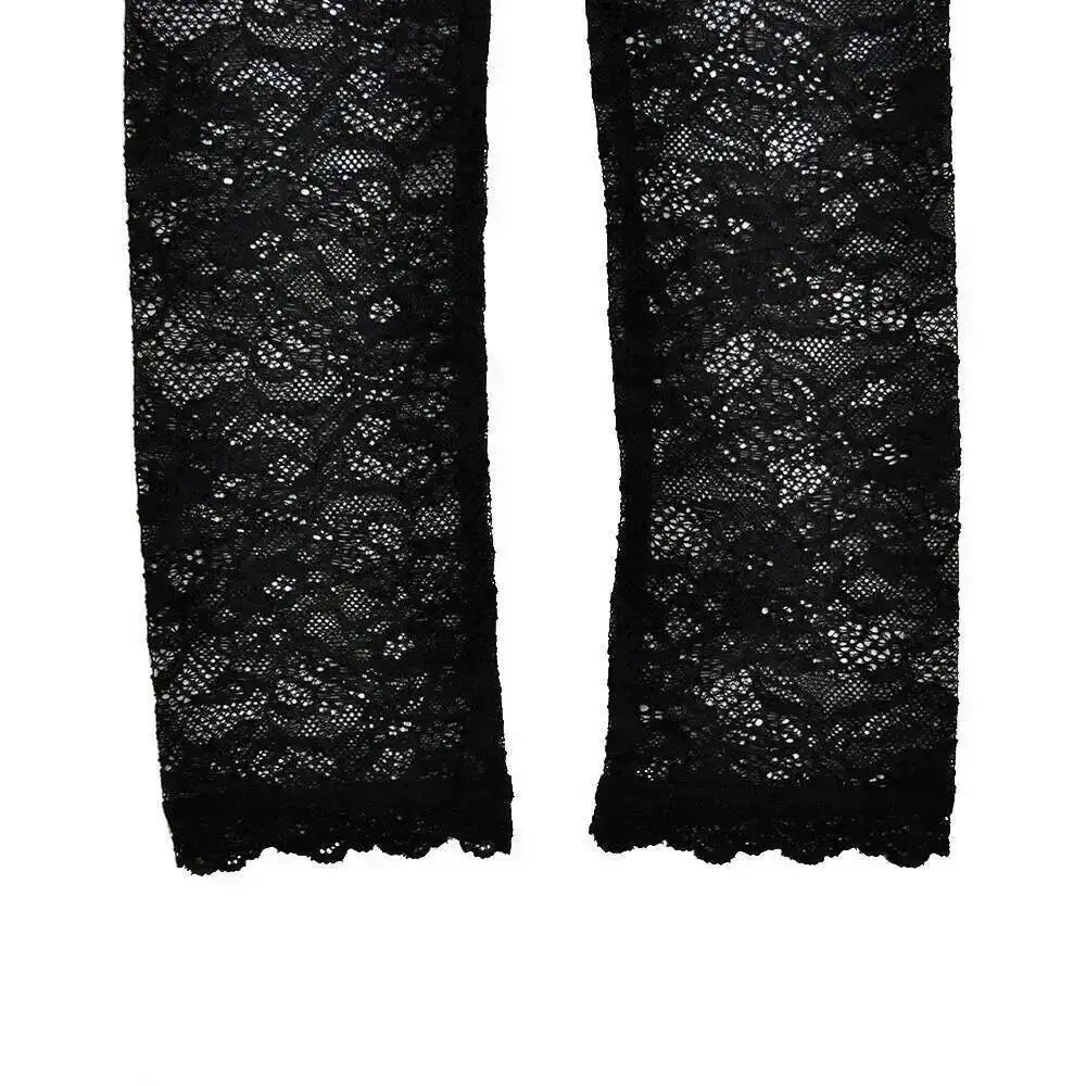 Elegant Strapless Lace Slim Bodycon Maxi Dress For