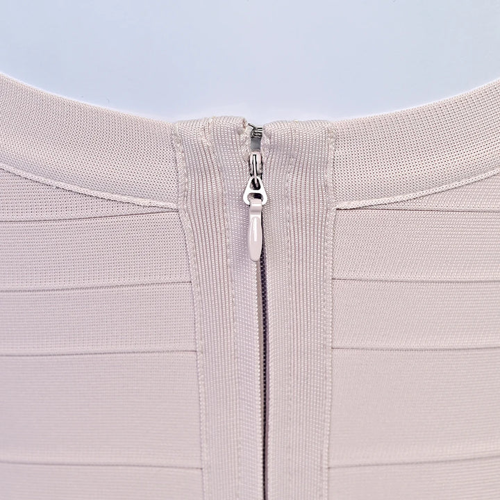 Luxury Pink Ginger Bandage Bodycon Mini Dress